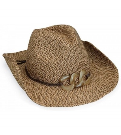 Sun Hats Women's Sierra Cowboy Hat - UPF 50+- Modern Cowboy Sun Hat- Designed in Australia. - Natural - CO11KPN0WAV $24.69