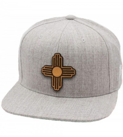 Baseball Caps NewMexico 'The Zia' Leather Patch Snapback Hat - Camo - CB18IGQNMUW $27.46