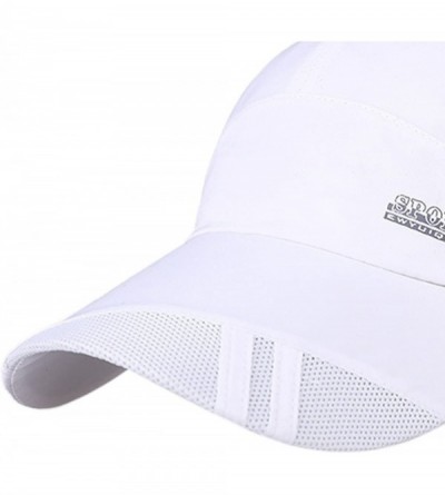 Baseball Caps Unisex Mesh Brim Tennis Cap Outside Sunscreen Quick Dry Adjustable Baseball Hat - C-white - CK17YZO2T6D $14.54