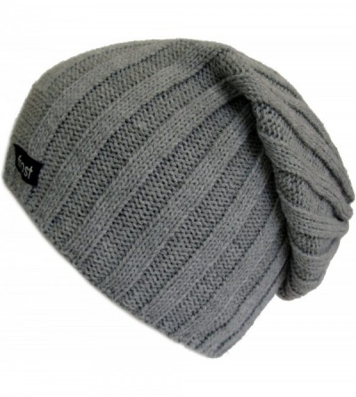 Skullies & Beanies Slouchy Winter Hat Warm Winter Beanie M2013-334 - Gray - CB11E05WJGB $32.79