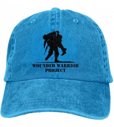 Baseball Caps Mens&Womens Unisex Wounded Warrior Project Casual Style Pigment Dyed Baseball Caps - Blue - CF1952UCU5H $12.23