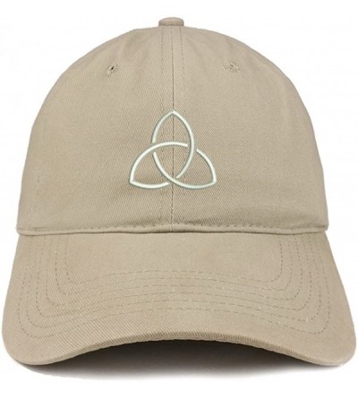 Baseball Caps Holy Trinity Embroidered Brushed Cotton Dad Hat Ball Cap - Khaki - C0180D95L0I $40.79
