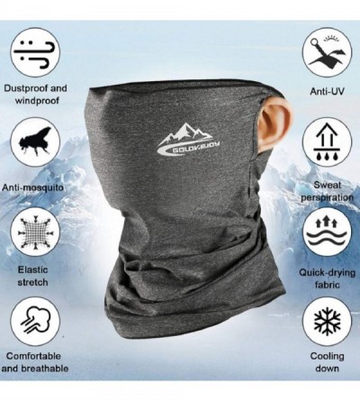 Balaclavas Neck Gaiter Scarf Sun UV Protection Balaclava Breathable Face Mask Outdoor Activity Head Wrap - Dark Gray 2 - CH19...