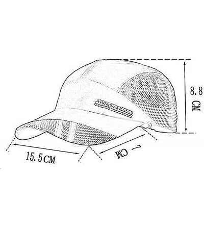 Baseball Caps Men's Summer Outdoor Sport Baseball Cap Mesh Hat Running Visor Sun Caps - Dark Gray - CV12JS6K23X $11.13