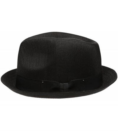 Fedoras Men's Summer Lightweight Linen Fedora Hat - Black - CR12GW4A6S9 $34.62