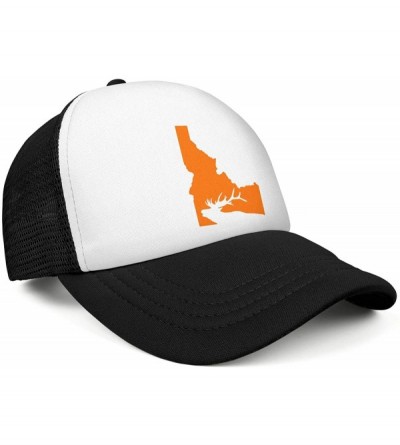 Baseball Caps Baseball Cap Idaho State Elk Hunting Snapbacks Truker Hats Unisex Adjustable Fashion Cap - Black-2 - CC194EOYGE...