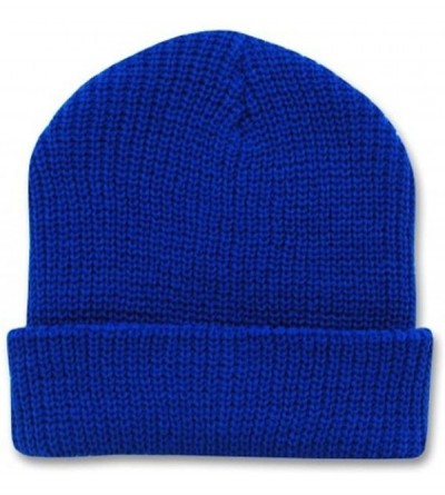Skullies & Beanies 12 Inch Long Knit Watch Cap Beanie (One Size- Royal Blue) - CA110H03OR1 $13.45