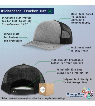 Baseball Caps Custom Richardson Trucker Hat Animal Hawks Bird Macot Embroidery Design Snaps - Heather Gray/Black - CA18STMRN2...