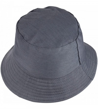 Bucket Hats Unisex Bucket Hat-Sun Packable Fishing Hunting Flat Top Fisherman Outdoor Cap - Style 1 Grey - CR18ERHWS8Y $24.67