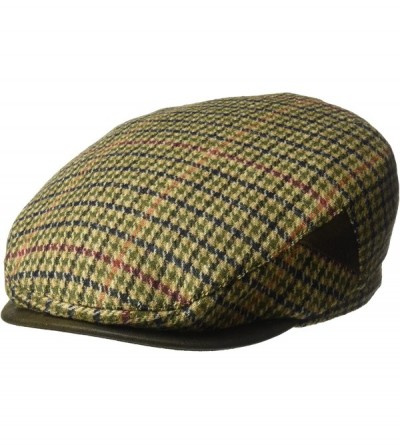 Newsboy Caps Men's 100% Italian Wool Herrringbone Plaid Ivy Hat - Brown - CH17YR665GH $38.14