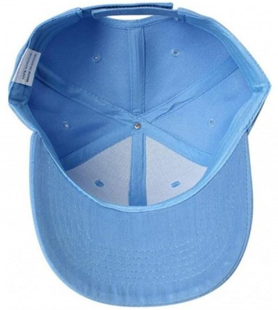 Baseball Caps Blank Hat Solid Color Adjustable Baseball Hat - Sky Blue - CJ12F67GFEX $10.36
