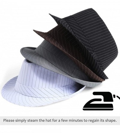 Fedoras 1920s Panama Fedora Hat Cap for Men Gatsby Hat for Men 1920s Mens Gatsby Costume Accessories - CG18NW70QOG $10.86