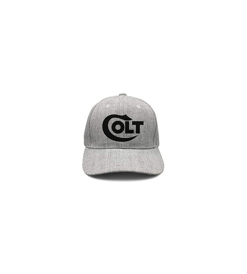 Sun Hats Mens Womens Outdoor Cap Dad One Size Snapback-Colt-Defense-Cotton Hat Superlite - Grey-42 - CN18QWHZMT4 $15.39