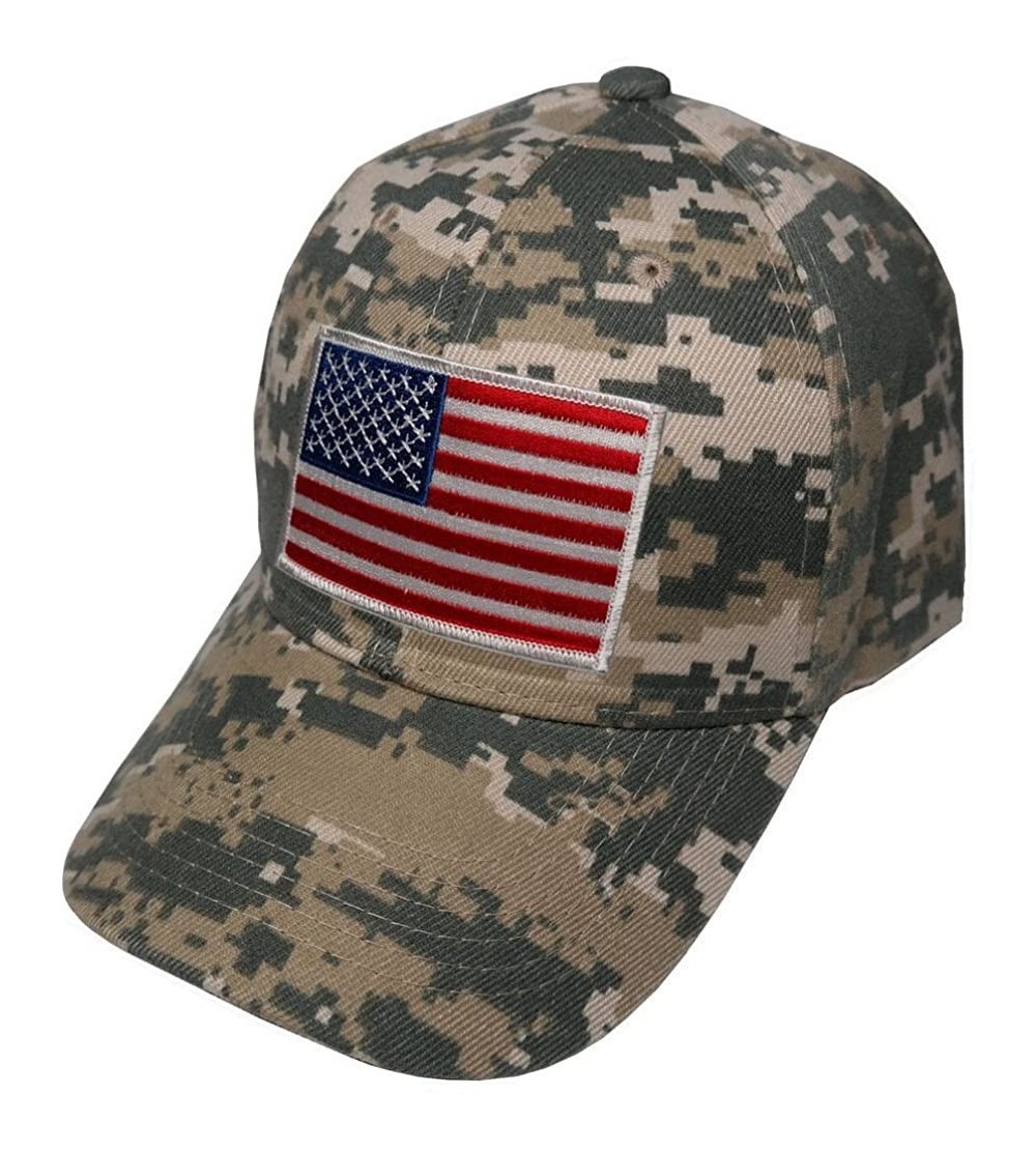 Baseball Caps Men's Army USA Flag Patch Cap - White - C511QCXN2Z1 $15.04