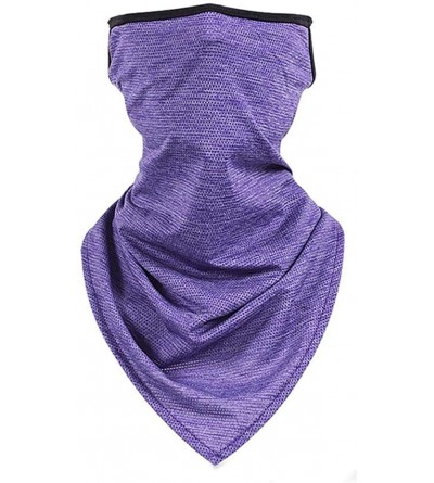 Balaclavas Fashion Bandanas 100% Cotton Paisley Print Head Wrap Scarf Wristband - Purple - CL1982AN5TU $24.94