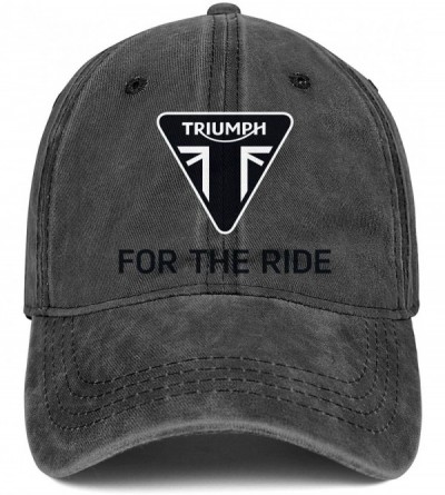 Baseball Caps Triu-mph-Motorcycles-Logo- Mens Women's Washed Cool Cap Adjustable Snapback Dad Hat - Black-101 - CO18UZ8Q4EE $...