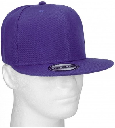 Baseball Caps Classic Snapback Hat Cap Hip Hop Style Flat Bill Blank Solid Color Adjustable Size - 1pc Purple - CS18GNGIY5I $...