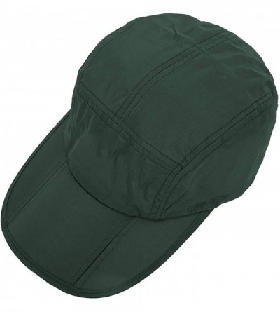 Baseball Caps Unisex Foldable UPF 50+ Sun Protection Quick Dry Baseball Cap Portable Hats - Army Green - CO18DY7930A $15.25
