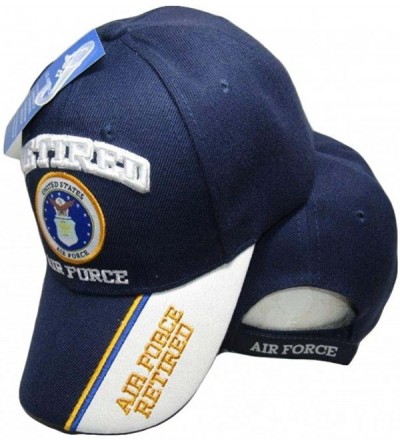 Skullies & Beanies U.S. Air Force Retired Blue / White Shadow Navy Blue Embroidered Cap Hat 593 - CG180TULRI7 $15.42