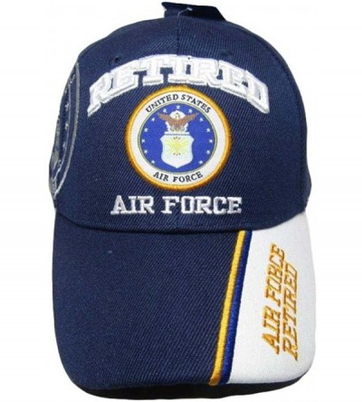 Skullies & Beanies U.S. Air Force Retired Blue / White Shadow Navy Blue Embroidered Cap Hat 593 - CG180TULRI7 $15.42