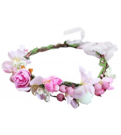 Headbands Headband Headpiece Artificial Wedding Toddler - white pink - CK186UISIGQ $9.84