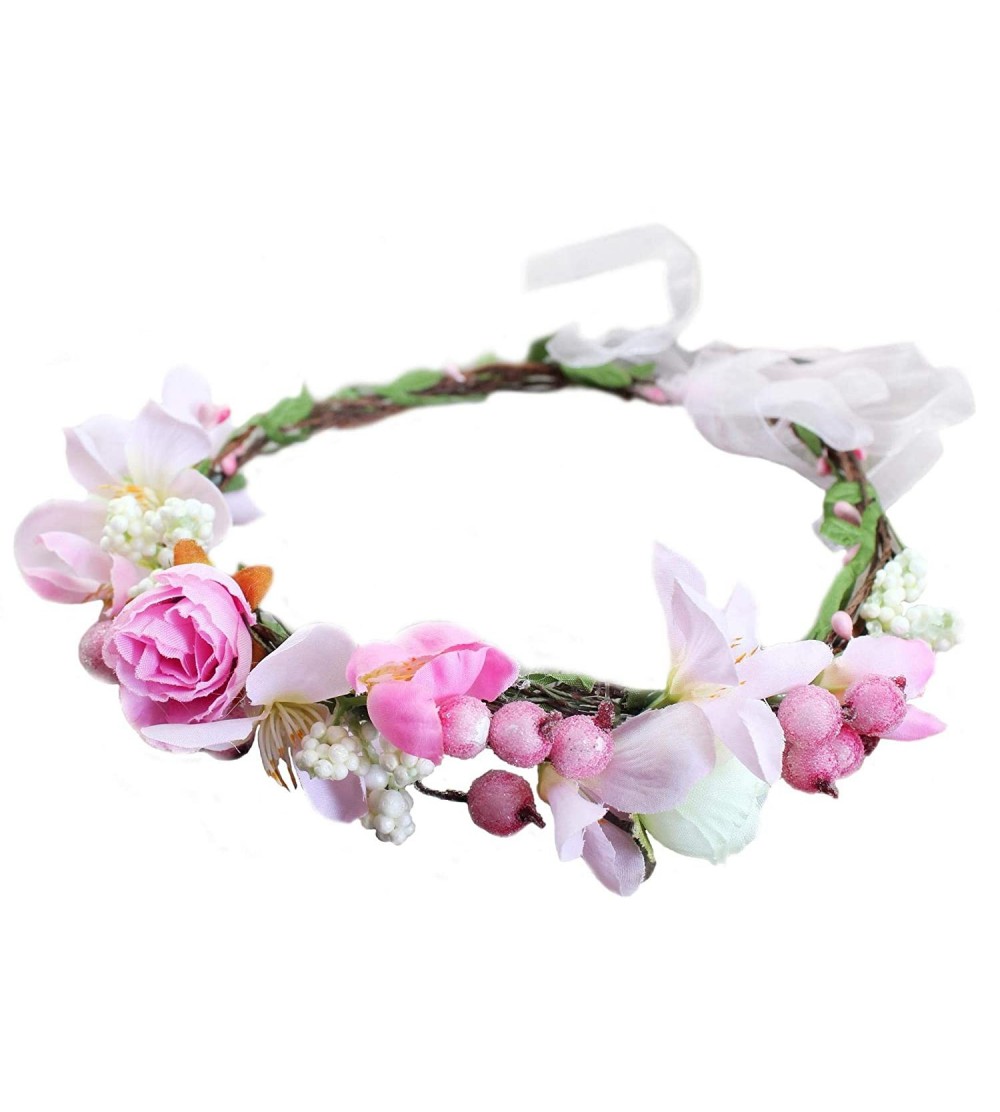 Headbands Headband Headpiece Artificial Wedding Toddler - white pink - CK186UISIGQ $9.84