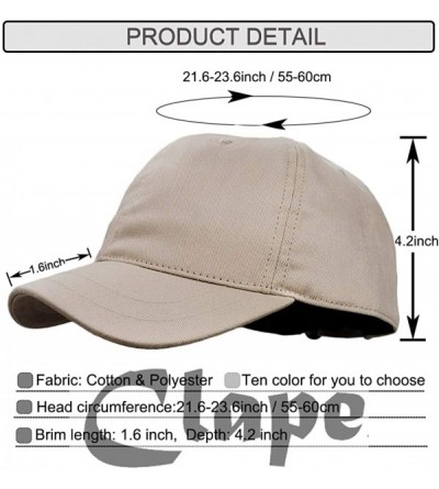 Baseball Caps Short Bill Baseball Cap Plain Hiphop Dad Hat Cooling Trucker Hat - Rd02-khaki - CN196R0ME76 $12.70