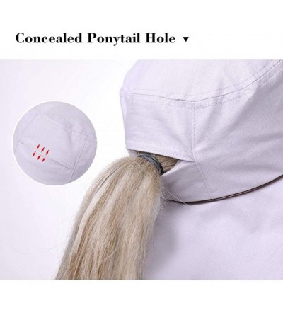 Sun Hats Womens 100% Cotton Bucket Sun Hat UPF 50 Chin Strap Adjustable Packable Wide Brim - 99024black - CJ18R89Z242 $18.12