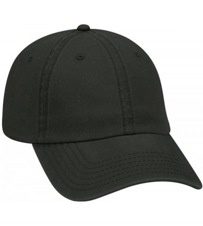 Baseball Caps Garment Washed Pigment Dyed Cotton Twill 6 Panel Low Profile Dad Hat - Black - C5180D5E5Y9 $25.12