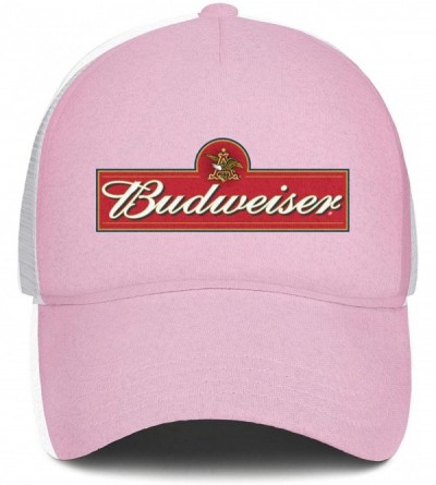Baseball Caps Budweiser-Logos- Woman Man Baseball Caps Cotton Trucker Hats Visor Hats - Pink-45 - CD18WHNH3EM $15.78