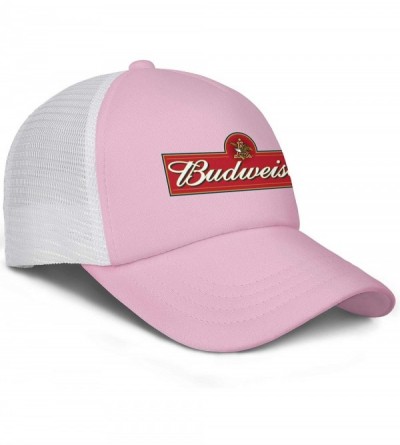 Baseball Caps Budweiser-Logos- Woman Man Baseball Caps Cotton Trucker Hats Visor Hats - Pink-45 - CD18WHNH3EM $15.78