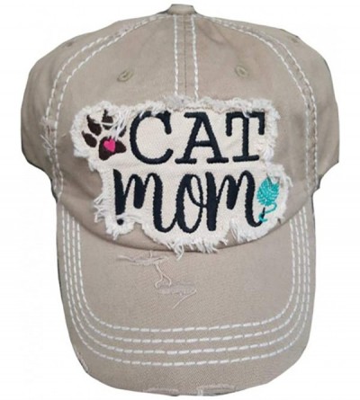 Baseball Caps Show Your Tude! Cotton Adjustable Baseball Caps - Stone-cat - C3198K4M0H6 $47.62