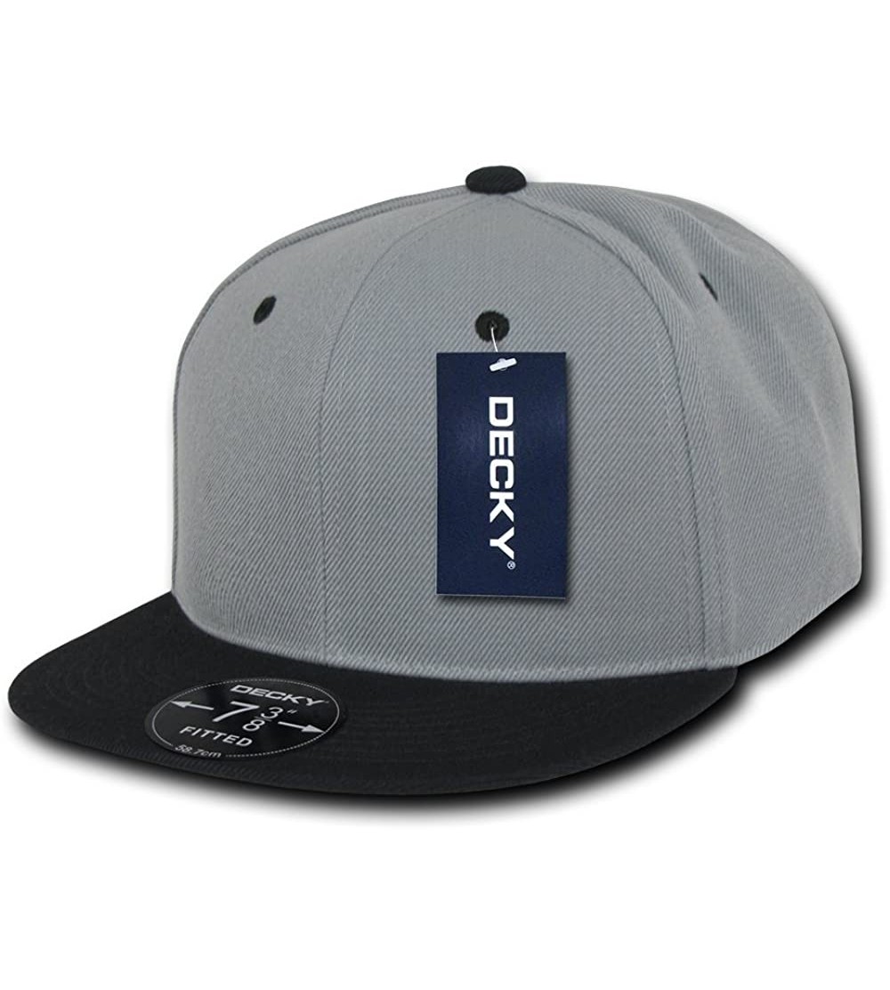 Baseball Caps Retro Fitted Cap - Grey/Black - CC11DJJ69B5 $16.01