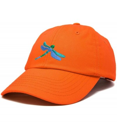 Baseball Caps Dragonfly Womens Baseball Cap Fashion Hat - Orange - CU18KGXL4GY $14.39