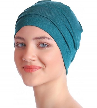 Baseball Caps Unisex Bamboo Sleep Caps for Cancer- Hair Loss - Chemo Caps - Teal - CL11UR57JX1 $20.40