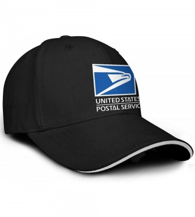 Baseball Caps Men Women Postal Hat United States Service Eagle Adjustable Cap Dad Trucker Hat Cap - Black-1 - C21973H2YE7 $16.89