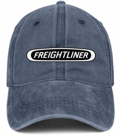 Baseball Caps Unisex Man Denim Baseball Hats Hipster Adjustable Mesh Dad-Freightliner-Trucks-Flat Cap - Blue-11 - CX18T05WQWA...