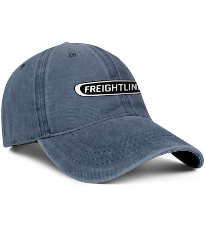 Baseball Caps Unisex Man Denim Baseball Hats Hipster Adjustable Mesh Dad-Freightliner-Trucks-Flat Cap - Blue-11 - CX18T05WQWA...