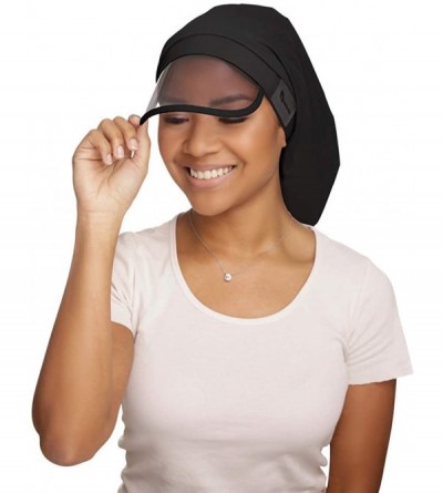 Sun Hats XL Women's Rain Hat- Waterproof- Sun Protection- Satin-Lined- Packable- for Voluminous and Long Hair - Black - CM18W...