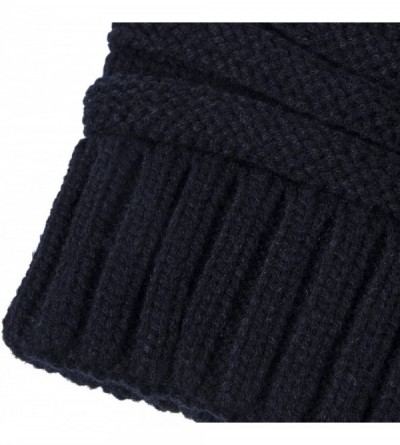 Skullies & Beanies 2 Pack Parent-Child Hat Winter Baggy Slouchy Beanie Hat Warm Knit Pom Pom Beanie for Women & Baby - CM18I0...