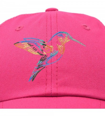 Baseball Caps Hummingbird Hat Baseball Cap Mom Nature Wildlife Birdwatcher Gift - Hot Pink - CF18SM02YSO $11.55