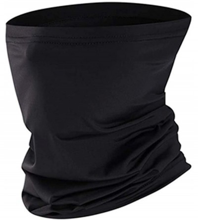 Balaclavas Neck Gaiter Face Mask- Bandana Face Mask Scarf Silk Sun UV Protection UPF 50 for Men Women - Black&gray(2 Packs) -...
