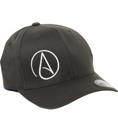 Baseball Caps Atheist Offset Symbol Flexfit Baseball Hat Asst Colors - Dark Grey - CJ11H5MZO95 $46.43