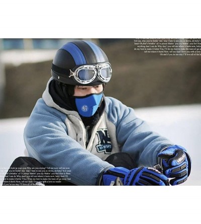 Balaclavas Unisex Thermal Fleece Face Mask Balaclavas Snowboard Ski Winter Cycling Scarf - Blue - CS12NH54YDJ $18.79