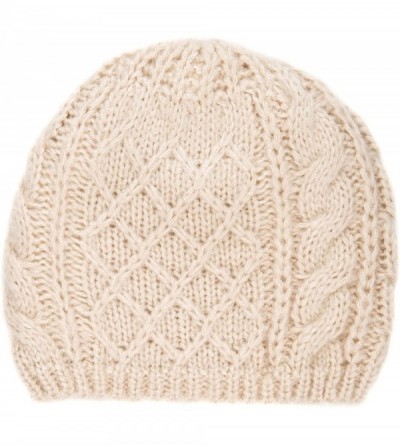 Skullies & Beanies Mens Super-Soft Cable Knit Avalanche Winter Hat - Beige - C1121PNSM0R $13.13