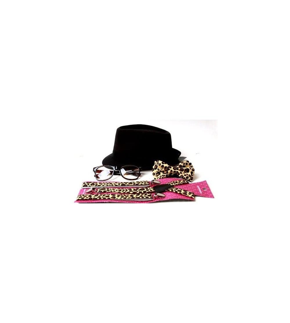 Fedoras Hipster Nerd Outfit Kit- Fedora - Leopard - CH119THPYF3 $21.19