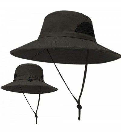 Sun Hats Fishing Hat- Safari Hat Cap with UPF 50 Sun Protection for Men and Women - Army Green - CZ18O2NSWG0 $9.13