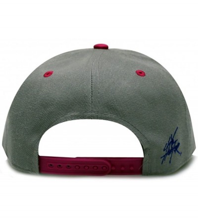 Baseball Caps Mad Robot Pig Character Snapback Caps - Light Grey/Fuchsia - CM124M119VN $13.97