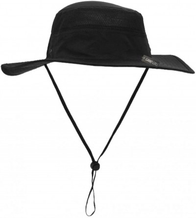 Sun Hats Outdoor UPF 50+ Boonie Hat Summer Sun Caps - Black - CY12F9K5QI3 $19.30