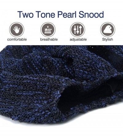 Skullies & Beanies Womens Pearl Snood Hairnet Headcover Knit Beret Beanie Cap Headscarves Turban-Cancer Headwear for Women - ...